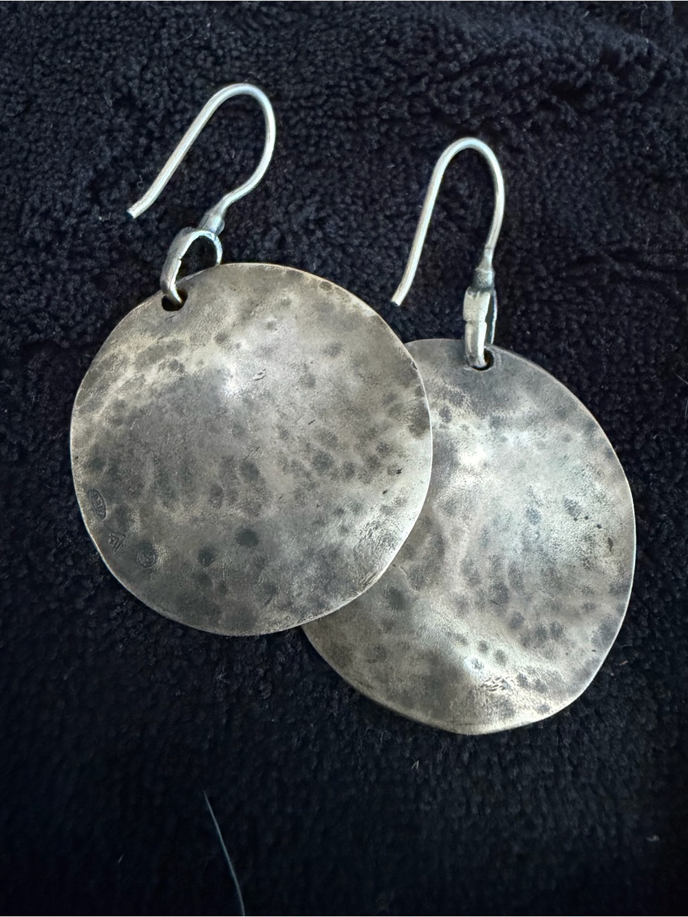 Silpada Shimmering Hammered Silver Disc Earrings
